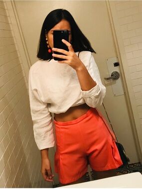 High Waist Coral Women’s Shorts